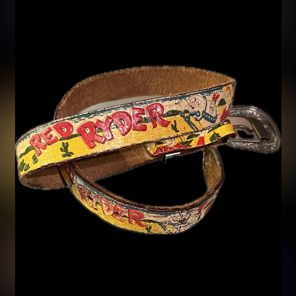👁️Vintage Red Ryder Belt/Buckle Christmas Story Buck Jones Shoot Your Eye Out